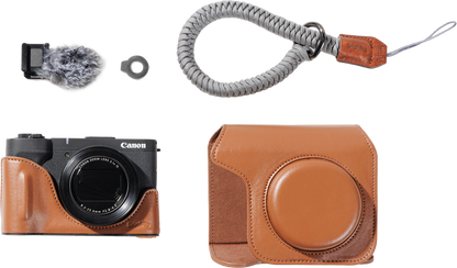 SmallRig 5385 Leather Case Kit for Canon PowerShot V1 Brown