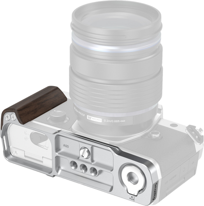 SmallRig 5563 L-Shaped Mount Plate with Wooden Handle for OM SYSTEM OM-3