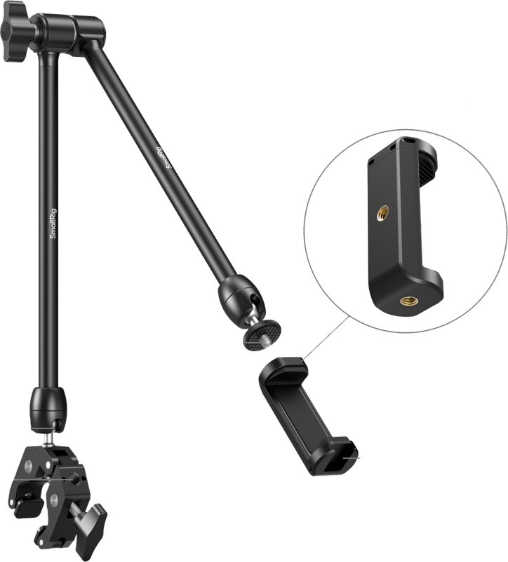 SmallRig 5624 Desktop Magic Arm with Crab-Shaped Clamp Kit