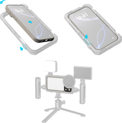 SmallRig 5794 FilMov Lightweight Photography Bumper Case for iPhone 17 Pro Max (Gray)