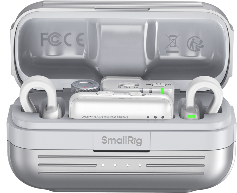 SmallRig 5716 S70 Wireless Microphone with Multi-Device Compatibility (White)