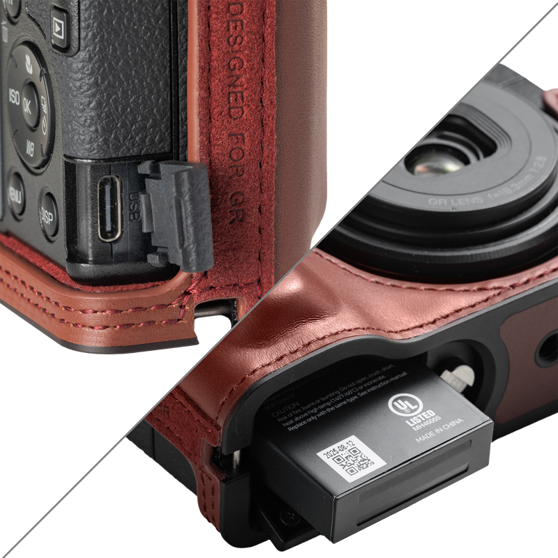 SmallRig 5678 Leather Case Kit for RICOH GR IV / GR III / GR IIIx / GR III HDF / GR IIIx HDF (Red)