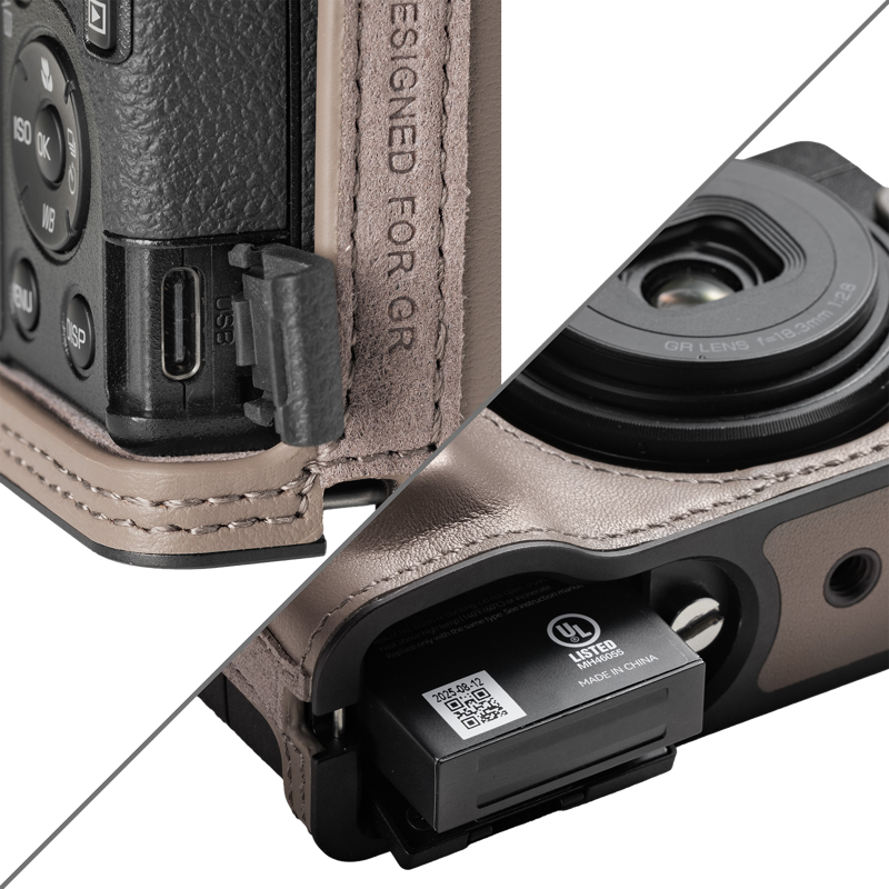 SmallRig 5677 Leather Case Kit for RICOH GR IV / GR III / GR IIIx / GR III HDF / GR IIIx HDF (Grey)