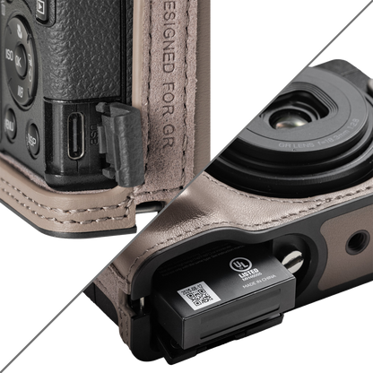 SmallRig 5677 Leather Case Kit for RICOH GR IV / GR III / GR IIIx / GR III HDF / GR IIIx HDF (Grey)