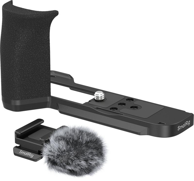 SmallRig 5808 L-Shaped Mount Plate with Handle for Canon PowerShot V1 (Black)