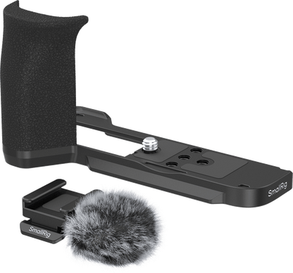 SmallRig 5808 L-Shaped Mount Plate with Handle for Canon PowerShot V1 (Black)