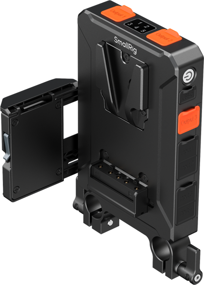 SmallRig 5881 Intelligent V-Mount Battery Adapter Plate with 15mm Dual Rod Clamp