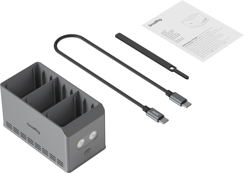SmallRig 6502 100W Battery Charger for DJI Mini 5 / 4 / 3 Pro