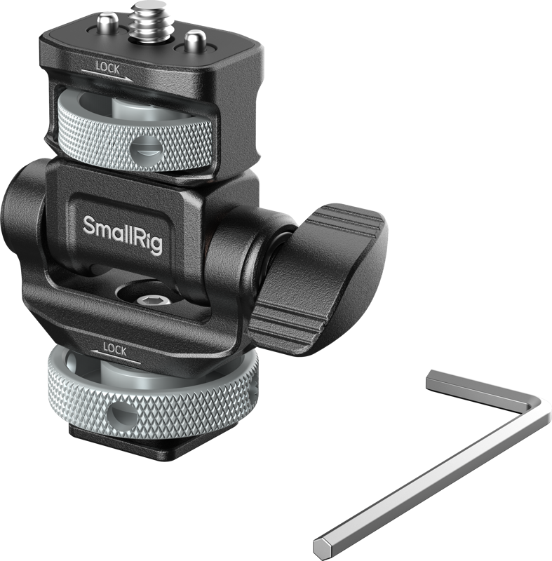 SmallRig 6313 Monitor Support for Horizontal & Vertical Shooting with Cold Shoe Mount