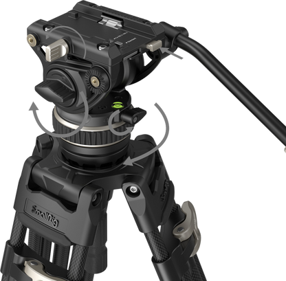 SmallRig 3989 Heavy-Duty Carbon Fiber Video Tripod Kit FreeBlazer AD-100