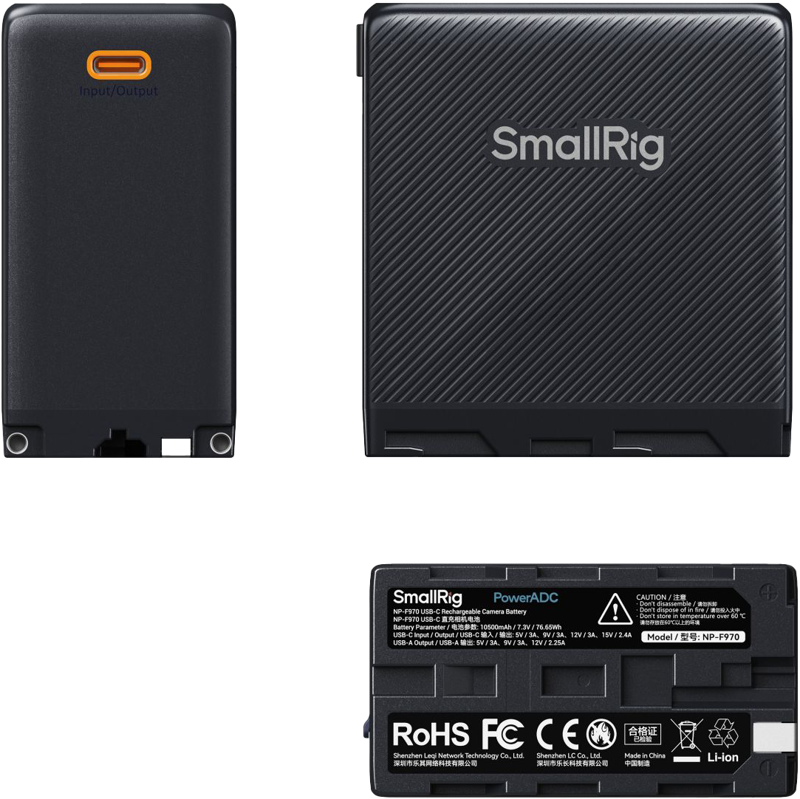 SmallRig 4469 Camera Battery USB-C Rechargable NP-F970