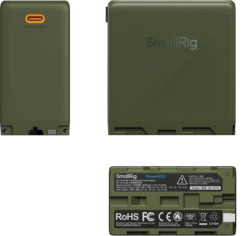 SmallRig 4577 Camera Battery USB-C Rechargable NP-F970