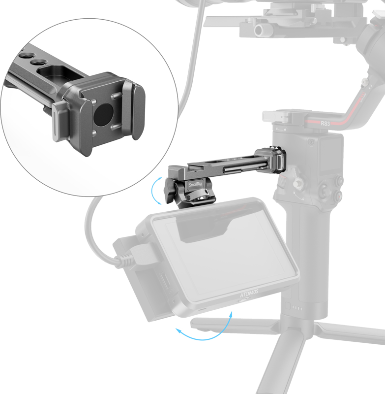 SmallRig 4637 HawkLock H21 Monitor Support for DJI Stabilizers