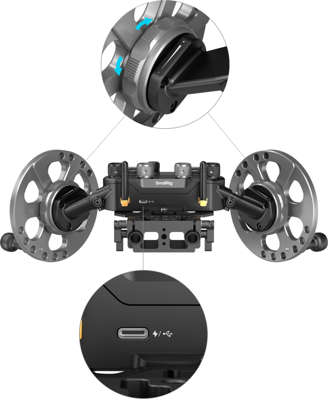 SmallRig 4525 Gimbal Control Wheels for DJI RS Series