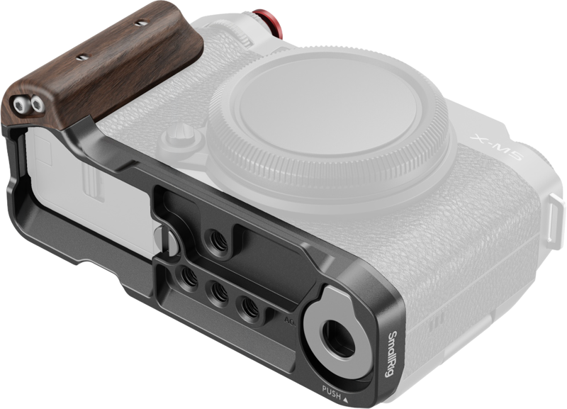 SmallRig 5260 L-Shape Mount Plate with Wooden Handle for FUJIFILM X-M5 Black