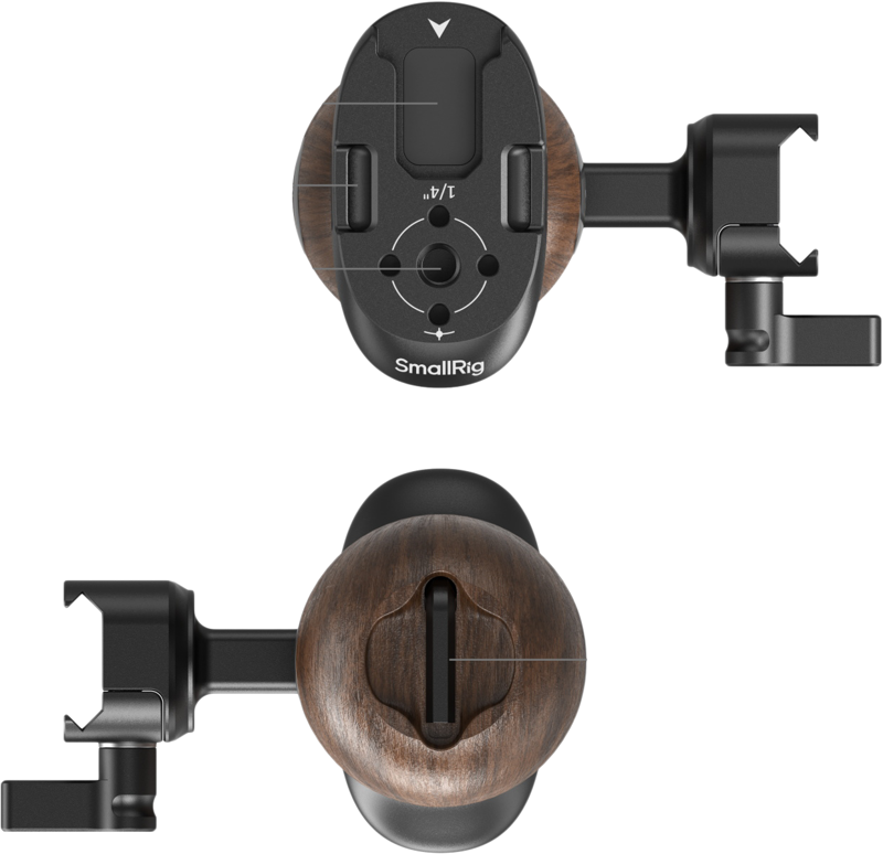 SmallRig 5239 Wooden Side Handle with NATO Clamp