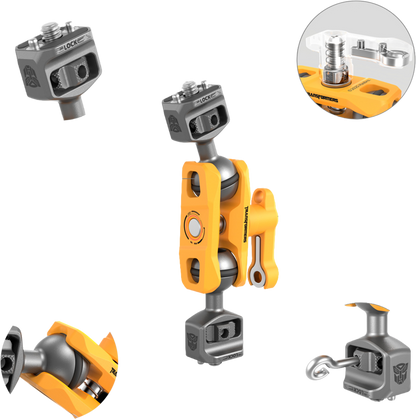 SmallRig 5522 Magic Arm Support with Dual Ball Heads 1/4”-20 Screws（BumbleBee Edition）
