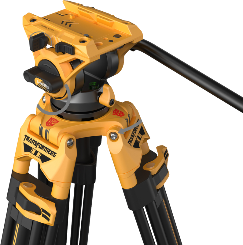 SmallRig 5523 Video Tripod with Heavy-Duty Fluid Head AD-01 (BumbleBee Edition）