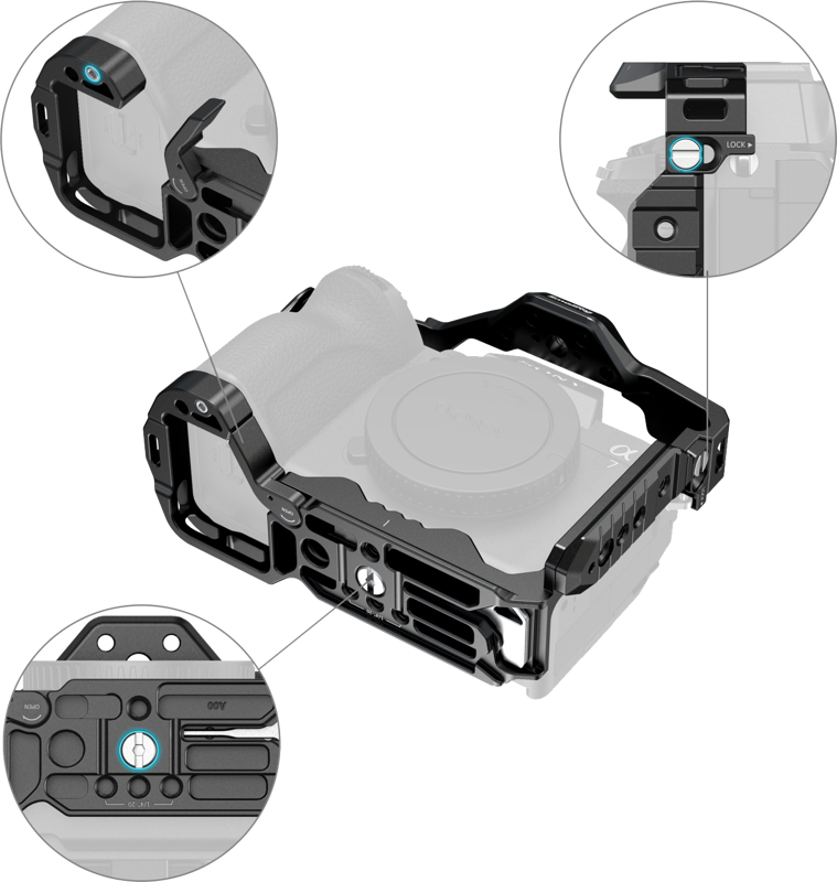 SmallRig 5599 HawkLock Cage Kit for Sony A 7R V / 7 IV / 7V / 7S III / 1 / 7R IV Advanced Edition