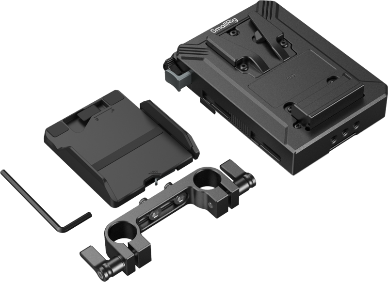 SmallRig 5226 V-Mount Battery Mount Plate Kit for 15mm LWS Rods