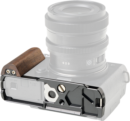 SmallRig 5945 L-Shaped Mount Plate with Wooden Handle for Panasonic S9