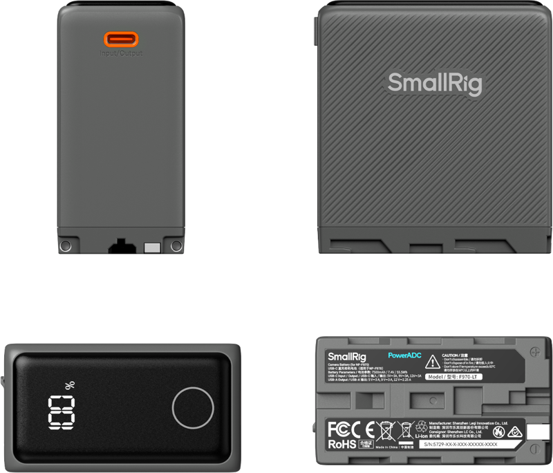 SmallRig 5729 USB-C Rechargable Camera Battery for NP-F970