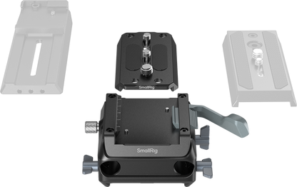SmallRig 5366 Manfrotto-Type Mount Plate Kit with 15mm Dual Rod Clamp