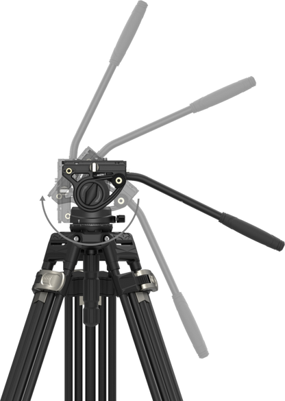 SmallRig 4163 Heavy-Duty Aluminium Video Tripod Kit FreeBlazer AD-80