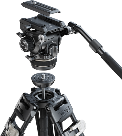 SmallRig 4463 Heavy-Duty Carbon Fiber Tripod Kit AD-120