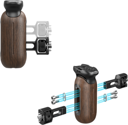 SmallRig 5238 Wooden Side Handle with 1/4"-20 & 3/8''-16 ARRI Locating Screws