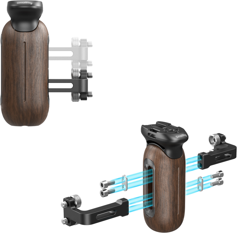 SmallRig 5237 Wooden Side Handle with 1/4"-20 Screw