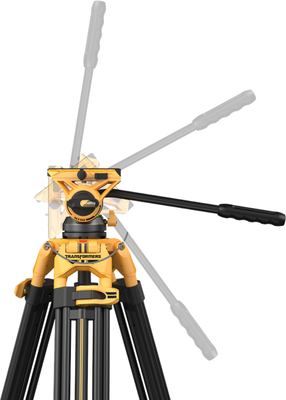 SmallRig 5523 Video Tripod with Heavy-Duty Fluid Head AD-01 (BumbleBee Edition）