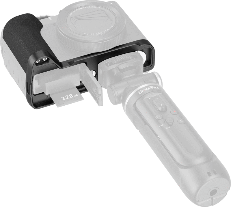 SmallRig 5808 L-Shaped Mount Plate with Handle for Canon PowerShot V1 (Black)