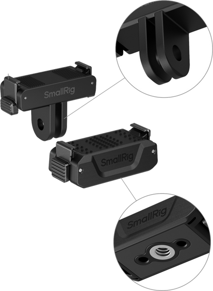 SmallRig 5918 Bidirectional QR Folding Adapter Support with 2-Prong Mount and 1/4"-20 Threaded hole