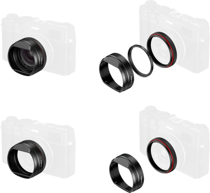 SmallRig 5850 UV Filter with Lens Hood Kit for FUJIFILM X100VI / X100V (Black)
