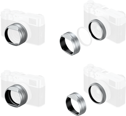 SmallRig 5849 Lens Hood for FUJIFILM X100VI / X100V (Silver)