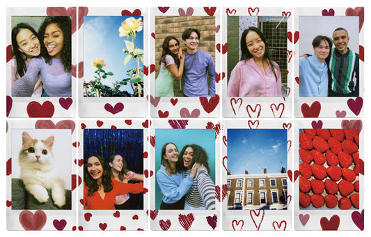 Hârtie foto INSTAX - set 10 bucăți - MINI / Heart Sketch